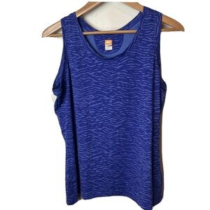 Lucy Women's Blue + White Stripe Racerback Athletic Yoga Tank Size XL Sleeveless